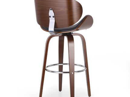 Lumos - Mid Century Modern Upholstered Swivel Barstool