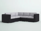 Black / 5 Seater Sectional