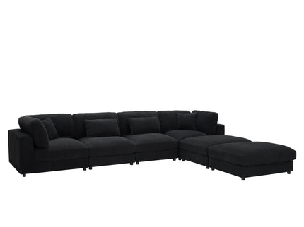 Upholstered Modular Sectional & Custom Configuration And Toss Pillows