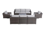 Dark Brown / 4 Pc. 2 Sofas, 2 Chairs, Table