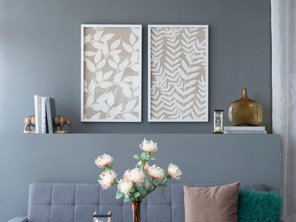 Shadow Box Wall Decor (Set of 2) - White