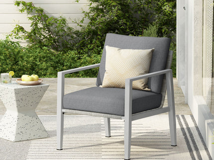 Modern Lounge Chair With Rope Accents And Cushions