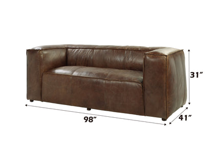 Brancaster - Top Grain Leather Living Room Set - Brown