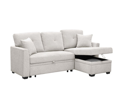 Upholstered Sectional & Pull Out Bed And Chaise Storage