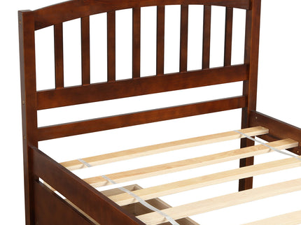 Platform Storage Bed Wood Bed Frame With Two Drawers And Headboard
