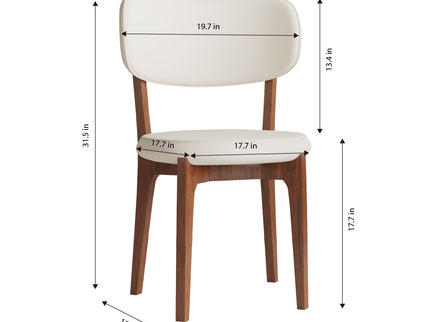 Modern Dining Chairs, Comfortable For Dining Room (Set of 2) - Orange