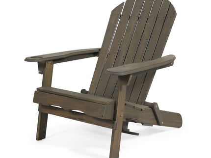 Zenithia - Outdoor Foldable Adirondack Chair With 2 Cup Holders