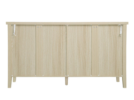 Rattan 4 Door Cabinet, Suitable For Bedroom - Natural