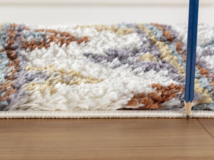 Loft Shag - 5' 3" X 7' Shaggy Area Rug - Multi - Polypropylene