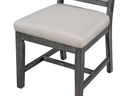 Dining Set & Extendable Round Table And 4 Upholstered Chairs