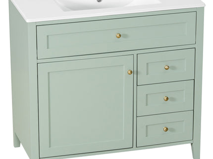 Bathroom Vanity With Sink, Cabinet With 3 Drawers And Adjustable Shelf