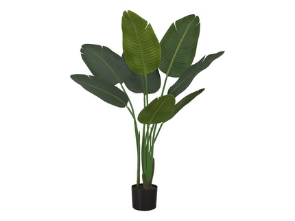 44" Tall, Artificial Plant, Bird Of Paradise Tree, Indoor, Faux, Fake, Floor, Greenery, Potted, Decorative - Green / Black