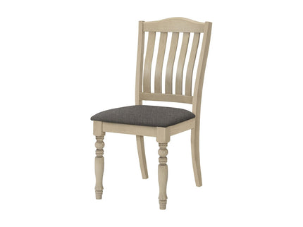 Dining Chair, Upholstered, Side, Transitional (Set of 2) - Gray