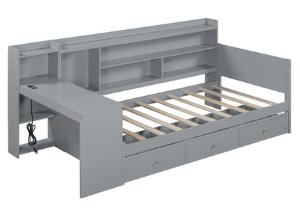Daybed With 3 Drawers USB Ports And Desk