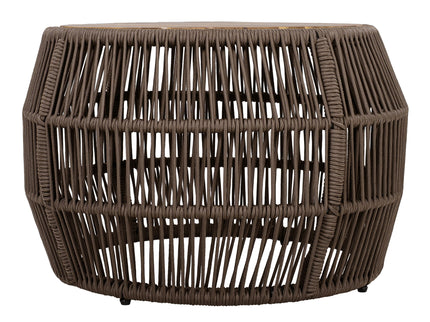 Round Side Table With Rope Frame