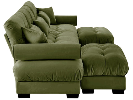 Super Comfort Oversized Modular Sectional Sofa With Movable Ottoman