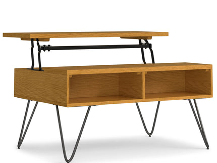 Hunter - Lift Top Coffee With Hidden Storage - Oak