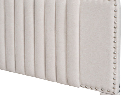 Upholstered Platform Bed With Drawers, Classic Headboard Design