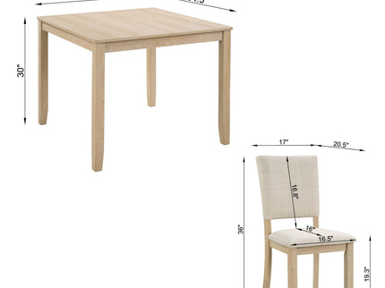 Modern 4 Person Dining Table Set With 4 Chairs