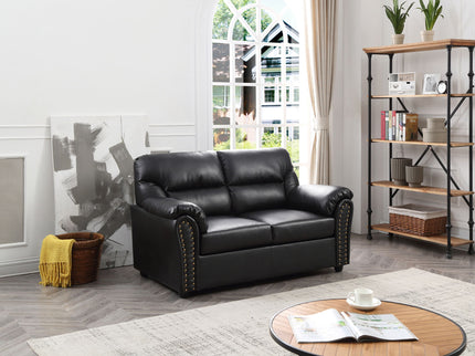 Padded Love Seat For Modern Living - Black