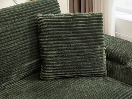 Convertible Sectional Sofa Bed Set With Armrest Storage, Cup Holder, USB, 4 Seater - Green