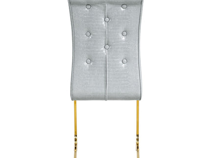 Elegant Design Alligator Skin Upholstered Dining Chairs