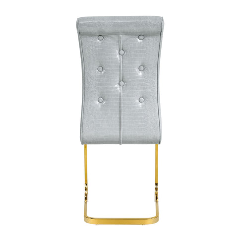 Elegant Design Alligator Skin Upholstered Dining Chairs