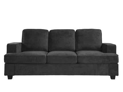 Modern Sofa, Comfortable 3 Seater Couch With Deep Seating, Loose Back Cushions, Wide Arms
