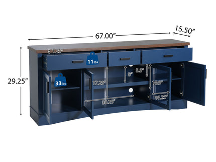 Modern TV Console & Adjustable Shelves