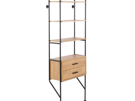 Lean - Industrial Bookcase - Black / Brown