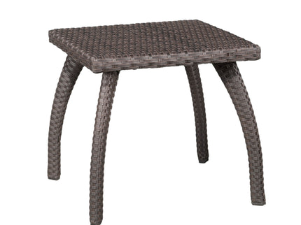 Luminant - Outdoor Side Table With Iron Frame - Brown