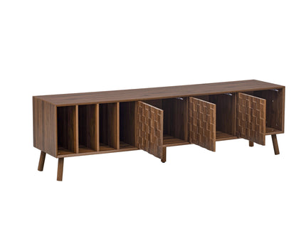 TV Stand With 5 Legs, Media Console Table For Tvs Up To 75" - Walnut