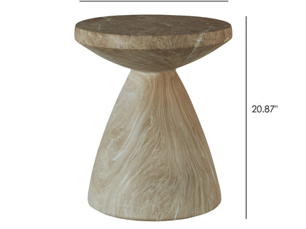 Outdoor Geometric End Table - Marble