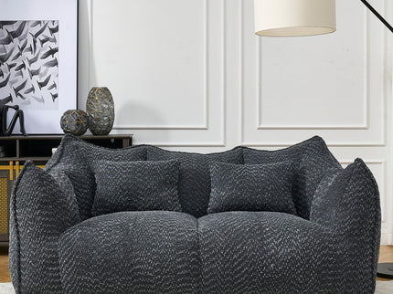 Comfortable Dual Beanbag Chair With High Resilience Foam Core For 2 People