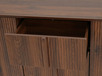 Colored Fluted Sideboard With 3 Doors And 1 Drawer