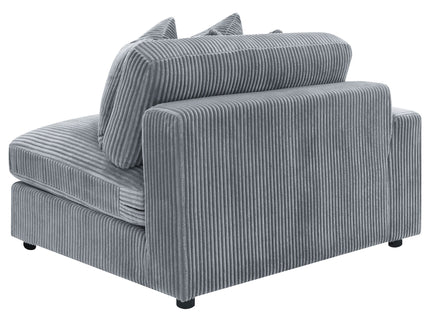Marcus - Fog Track Arms Reversible Sectional With Pillows - Fog