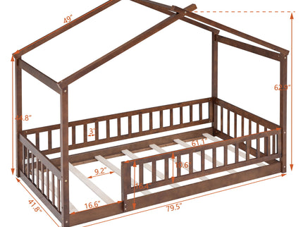 Bed House Bed Frame With Fence