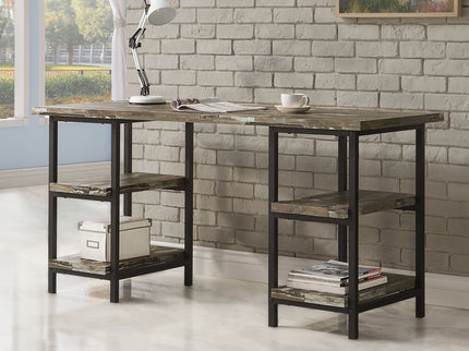 Salvaged - 4 Shelf Writing Desk With Hollow Board - Brown