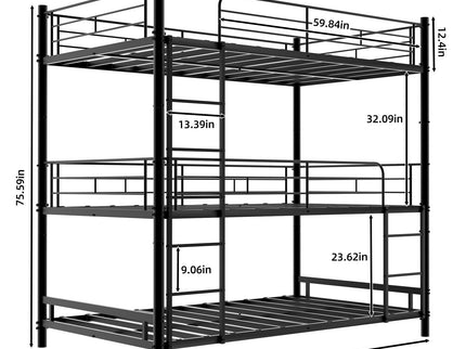 Triple Frame Bed With Built In Ladder