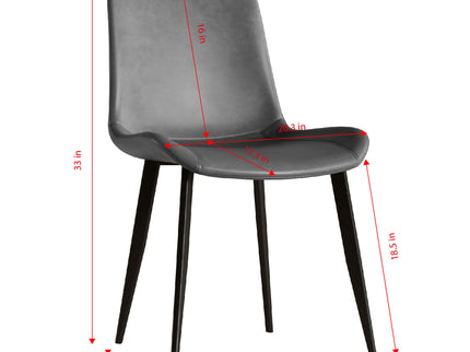 Modern Dining Chairs Ergonomic Design For Kitchen (Set of 4)