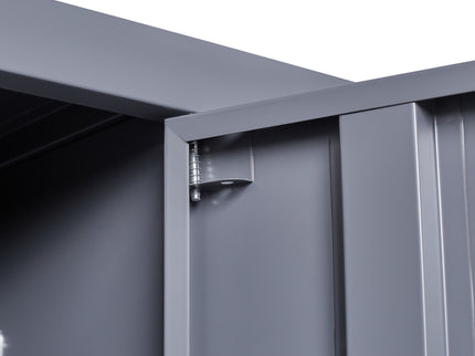 9 Door Lockers With Lock For Storage In Office, School, Gym, And Bedroom - Gray