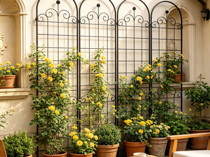 Metal Garden Trellis For Climbing Plants Outdoor Rustproof Plant Support Rose Trellis Netting Trellis