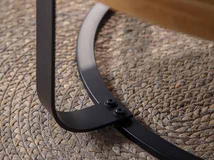 Modern Round Coffee Table With Wooden Carving Pattern