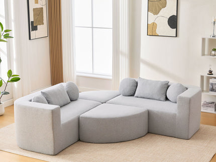 Boneless - Couch Modular Sectional Sofa With Deep Seating And Curved Design