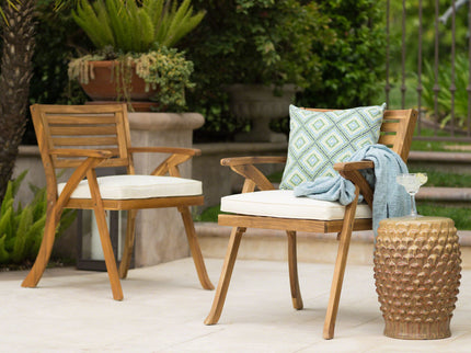 Outdoor Dining Set With Coffee Table And 2 Chairs - Teak