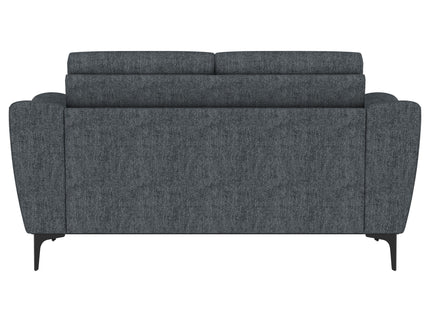 Oberle - Upholstered Sloped Track Arm Loveseat - Charcoal