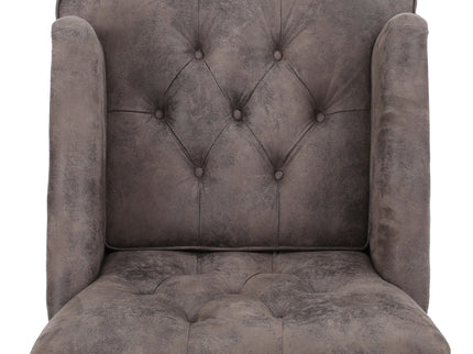 Vitality - Club Chair With Button Tufted Diamond Stitching And Turned Legs