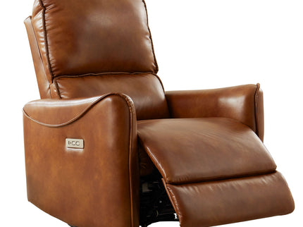 Electric Recliner Chair With Rocker And Swivel Function - Brown