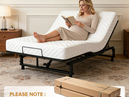 Adjustable Bed Base Frame With Wireless Remote, 4 USB Ports, Under Bed Nightlights, Zero Gravity
