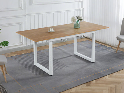 Square Extendable Dining Table With Metal Legs